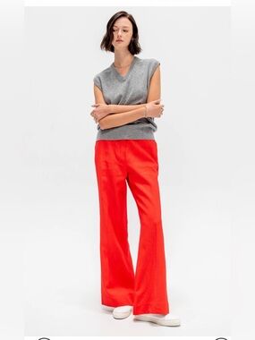 Wide-Leg Pants in Tiger Lilly